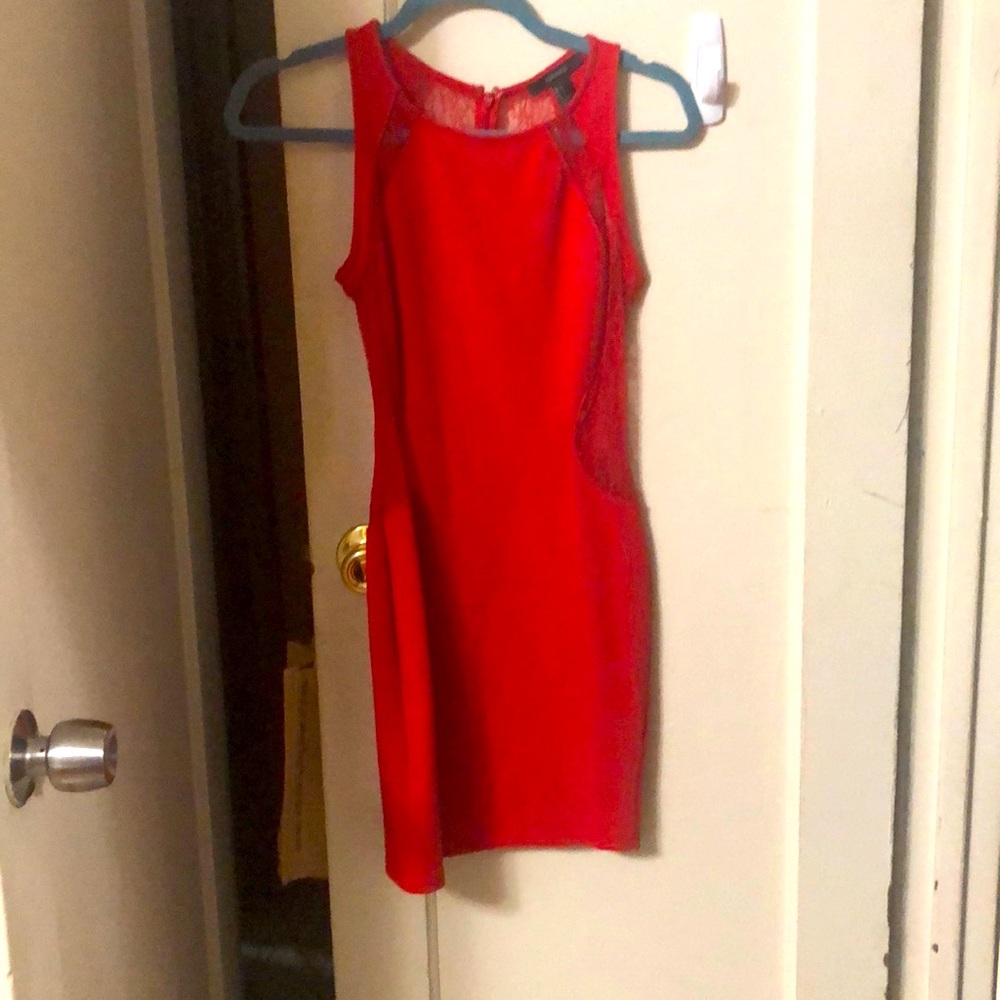 Mini red lace  Dress